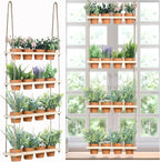 FillTouch 4 Tiered Window Plant Shelves Hanging Herb Planter Indoor Display by FillTouch