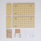 Wooden Pegboard Modular Display Organization Storage Wall Hooks Shelf - Image 6