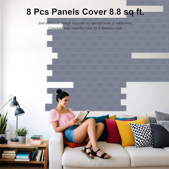WoveN SounD Brick Acoustic Wall Panels Seamless Visual, High Density, Sound - Image 2