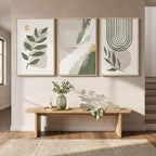 3 Piece Large Framed Abstract Boho Wall Art - Image 5