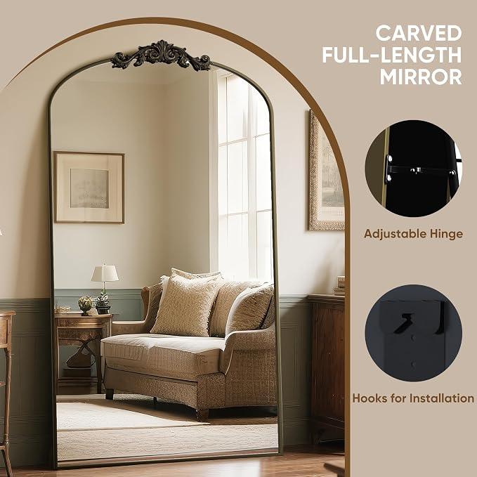 Antok Arched Full Length Mirror, Full Body Mirrors - Image 7