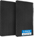 2 Pack Sound Proof Foam Panels |48"×24"×2" Quick-Recovery Soundproof Wall by GeynnpleSoundproofBoards