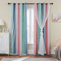 XiDi Pink Grey 84 inchs Long Curtains by Addsomecolortolife