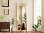 16''x 60'' Tall Brushed Gold Bathroom Mirror, Beveled Gold Frame Mirror - Image 2