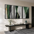 Large Framed Green Abstract Wall Art - Image 4