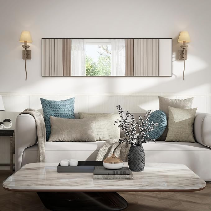 Full Length Door Mirror 14x48, Metal Frame - Image 4