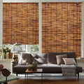 2 Pack Bamboo Reed Roll-Up Blind Shades by PAKNANO