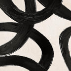 Framed Boho Black and White Brown Modern Abstract Wall Art - Image 4