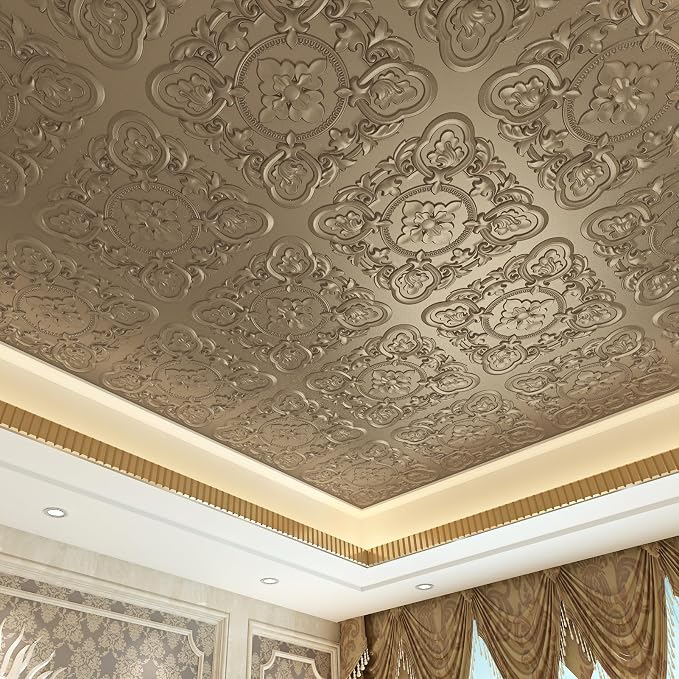Art3dwallpanels 12 Pack Drop Ceiling Tiles, 24 x 24 Inch High Grade PVC 3D Wall - Image 4