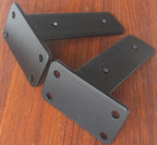 6 Pack - 5 inch Black Hidden L Shelf Bracket Iron Floating Shelf Brackets - Image 3