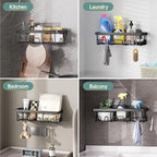 Veken Shower Caddy 6-Pack, Advanced Rustproof Design, No Drilling Adhesive - Image 8