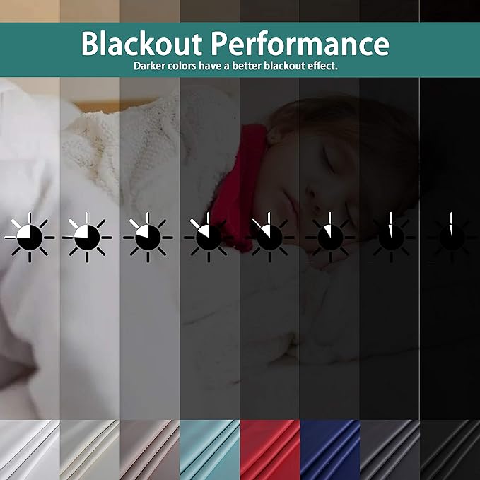 BONZER Room Divider Curtain Total Privacy Wide Blackout Room Darkening Grommet - Image 7