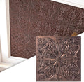 Art3d 12-Pack PVC Drop Ceiling Tiles, 2ft x 2ft, Floral Rose Copper by Art3d