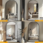 Prywot Arched Full Length Mirror, Modern Full Body Mirrors - Image 3