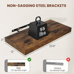 Vivelove 12" Deep Floating Shelves Over Toilet, Farmhouse Rustic Shelves - Image 3