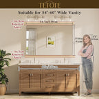 TETOTE 55 x 36 inch Brushed Nickel Mirror - Image 8