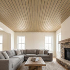 VEELIKE Tan Birch Slat Wall Panels Peel and Stick 3D Wood Grain Wall Panel - Image 5