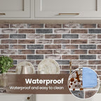 20 PCS 3D Wall Panels Brick Peel and Stick 26.7"x13.4" - Image 2