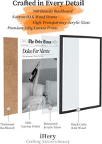 iHery Premium Small 8x10in Natural Black OAK Wood Dolce Far Niente Framed Wall - Image 5
