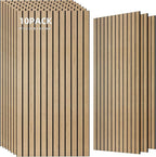 TO-TH Wood-Look Acoustic Wall Panels, 10 Pack 47.2” x 23.6” Acoustic Panels by TO-TH
