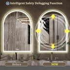 BEAUTYPEAK 40x30 LED Arch Bathroom Mirror - Image 2