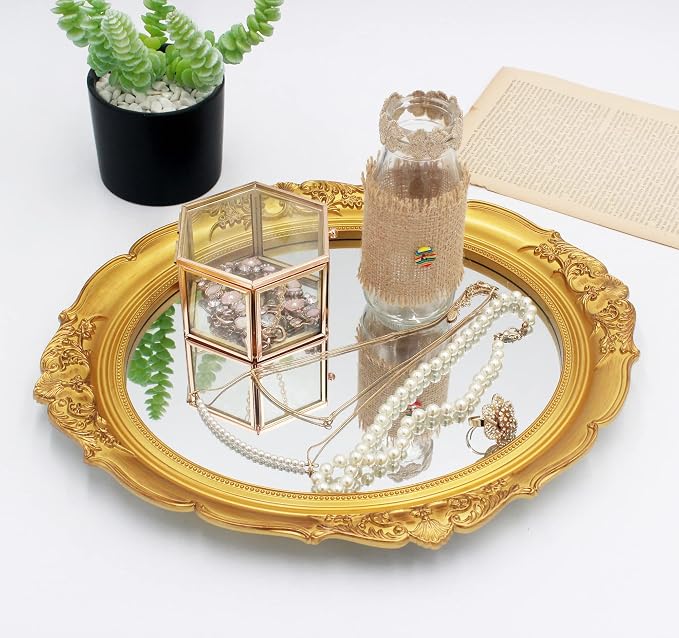 Eaoundm 13.1 x 14.8 inchs Decorative Wall Mirror, Vintage Hanging Mirrors - Image 3