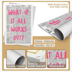 Liyark Retro Trendy Newspaper Canvas Wall Art - Image 2
