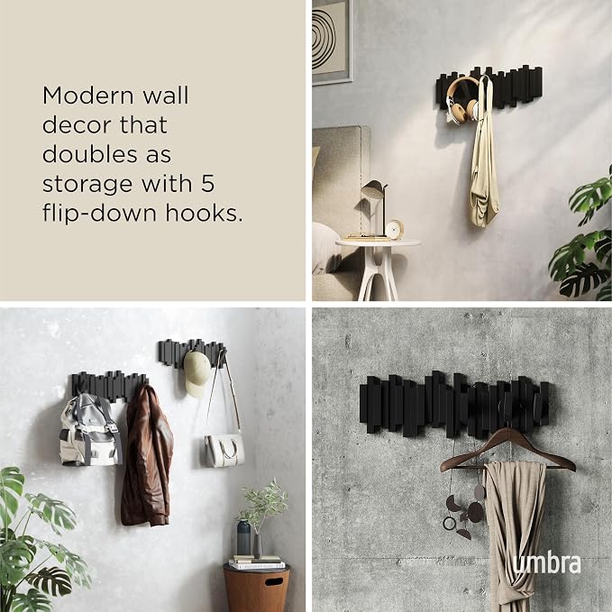 Umbra Sticks Wall-Mounted Coat Rack Rail Hook - Image 4