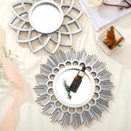 Dandat Set of 4 Gold Mirrors for Wall Decor Small Circle Flowers Mirrors - Image 4