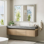 48 x 36 Silver Bathroom Mirror, Large Beveled Silver Bathroom Vanity Mirror - Image 6