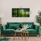 Forest Canvas Wall Art Green Mountain Wall Decor Tree Forest Landscape Prints - Image 3