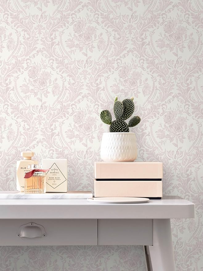 Ismoon Peel and Stick Wallpaper Vintage Floral Contact Paper Boho Watercolor - Image 3