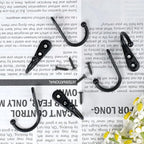 Black Wall Mounted Coat Hooks, Rustproof Metal Hooks - Image 7