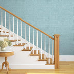 Teal Wallpaper Grasscloth Peel and Stick Wallpaper 17.7inch x 196.8inch Teal - Image 9