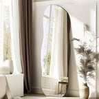 QDSSDECO Full Wave Length Mirror 63"x24" Irregular Wall Mirror Wave Frameless - Image 7