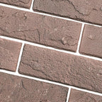 60 Red/Brown Thin Brick Wall Tiles, Clay Manufactured Faux Brick Veneers by TORURAL