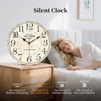14 Inch Retro Round Wall Clock Old Town Vintage Antique Style Battery Operated - Image 5