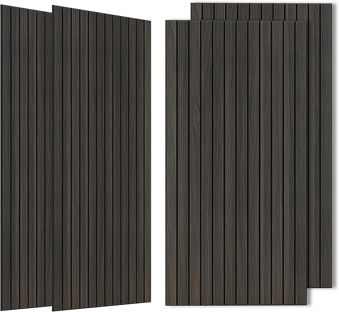 Wood Veneer Acoustic Panels, 4 Pack 47.2”x23.6” Sound Panels, Decorative Large by AUTORIFIC