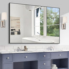 KOCUUY Black Mirror, HD Tempered Glass, Anti-Rust Frame, Modern Design - Image 9