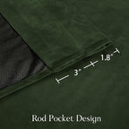 NICETOWN Green Velvet Curtains 84 inches - Image 7