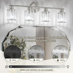 Crystal Bathroom Light Fixtures, Bathroom Lighting Fixtures Over Mirror - Image 8