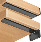 10 Pack - 10 inch Black Hidden L Shelf Bracket Iron Floating Shelf Brackets - Image 3