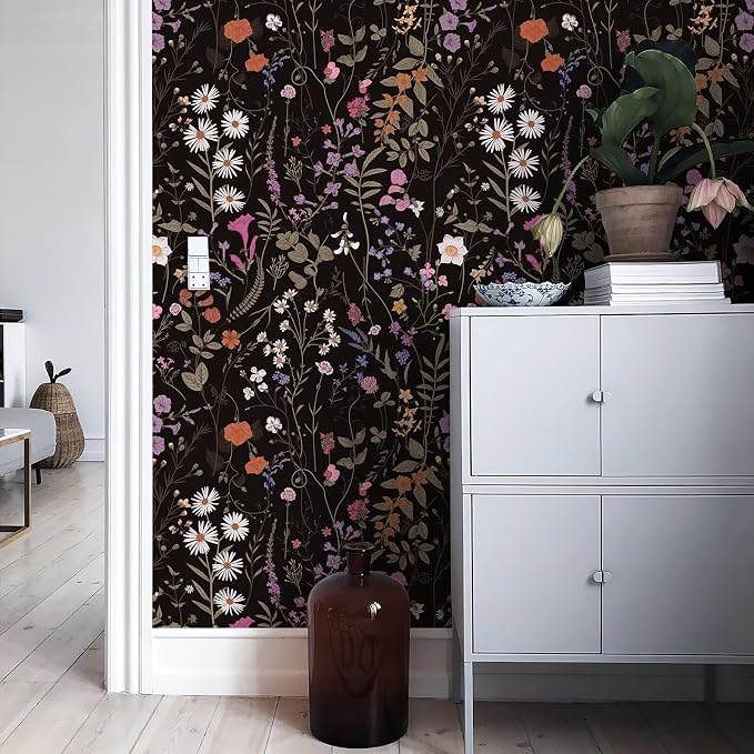 JiffDiff Floral Wallpaper Peel and Stick- 1181" x 17.3" Farm Wildwood Self - Image 9