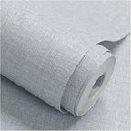 Fabric Peel and Stick Wallpaper Gray Faux Grasscloth Wall Paper Self-Adhesive by HellKitWallpaper