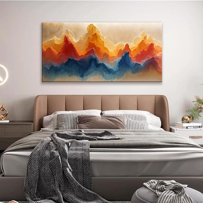 Suconvng Abstract Wall Art For Living Room Maximalist Canvas Wall Art Decor - Image 4