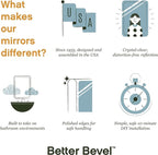 Better Bevel Frameless Square Mirror - Image 3