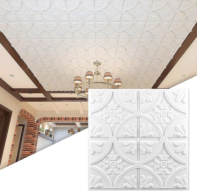 Art3d Drop Ceiling Tiles 24x24in., Wainscoting Panels Glue Up 2ft x 2ft - Image 2