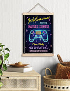 Foritho Neon Welcome to the Game Room Sign Poster Wall Art Framed, Cool Gaming - Image 2