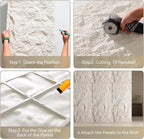 OUZUGIE 4 PCS Faux Stone Wall Panel 47.2’’ x 23.6’’ Interior Exterior Wall - Image 4