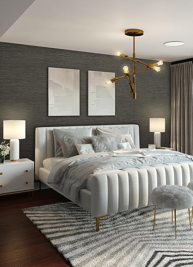 RoomMates Dimensional Grasscloth Peel and Stick Wallpaper, RMK12685PLW - Image 3